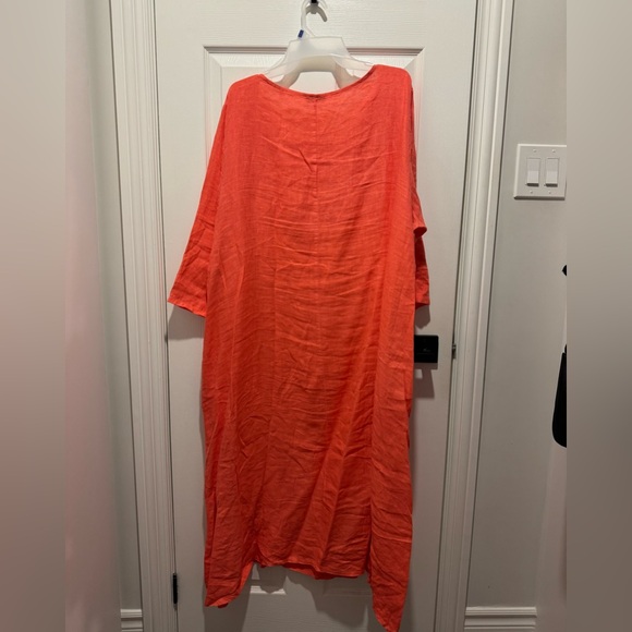 Bright Orange Button-Detail Dress - Picture 2 of 2